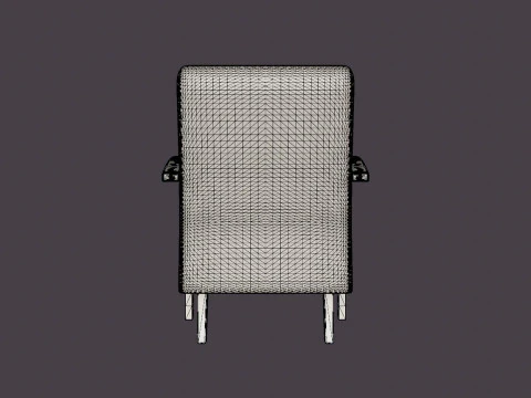 Poltrona Tennessee carvalho oleado Modelo 3D