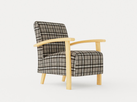 Tennessee armchair oiled oak 3D Model