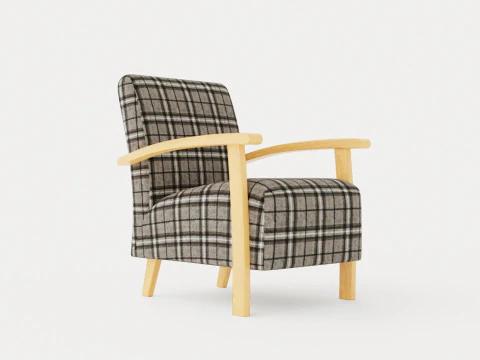 Tennessee fauteuil geolied eikenhout 3D Model