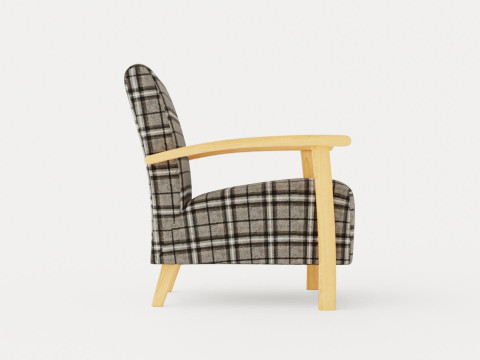 Tennessee armchair oiled oak Modelo 3D