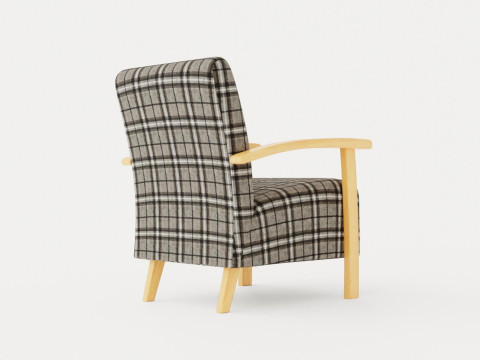 Tennessee armchair oiled oak Modelo 3D