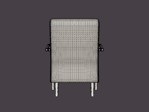 Tennessee armchair oiled oak Modelo 3D
