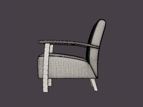 Tennessee armchair oiled oak Modelo 3D