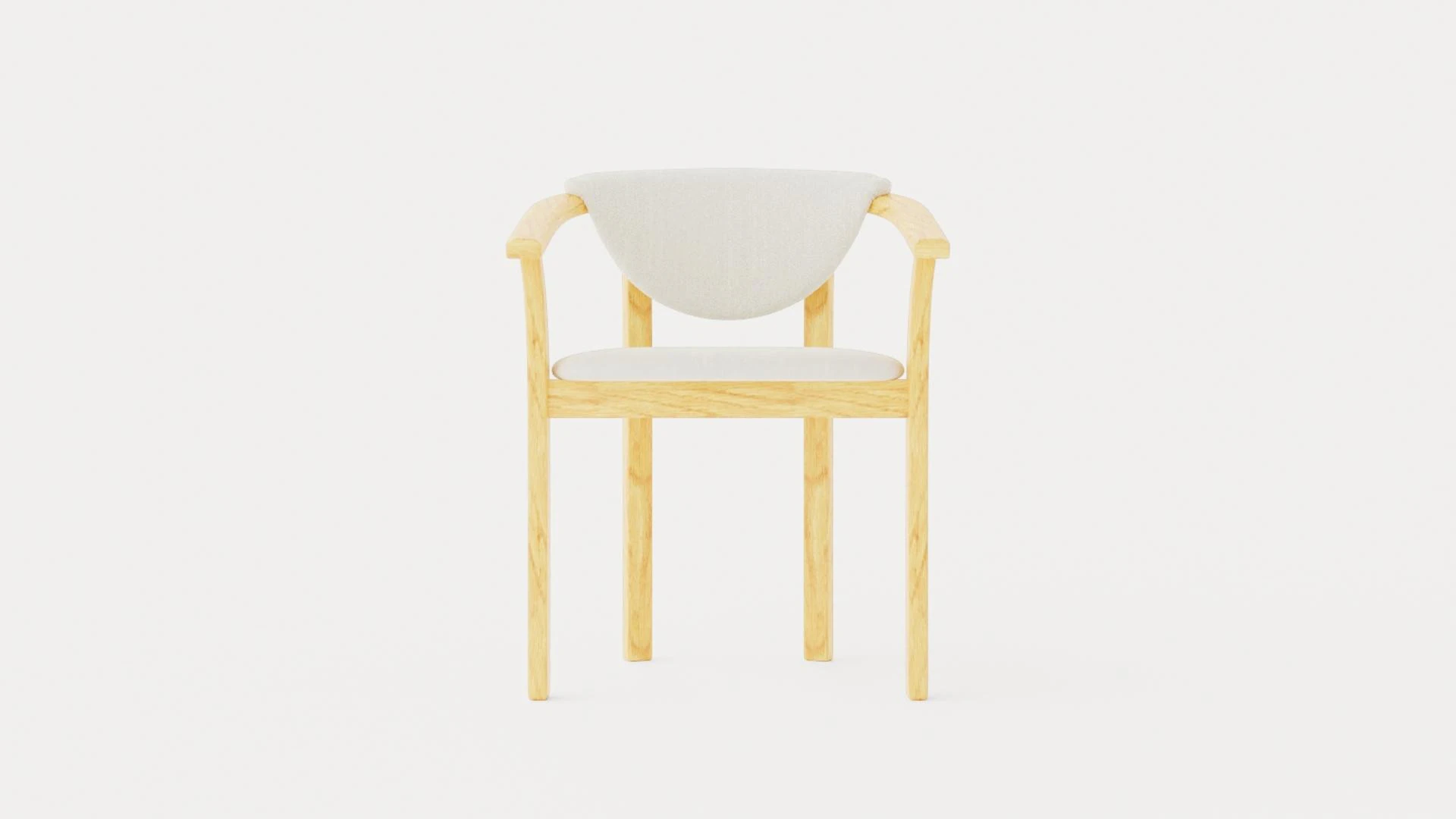 Aden dining chair oiled oak 3D Model .c4d .max .obj .3ds .fbx .stl .blend 