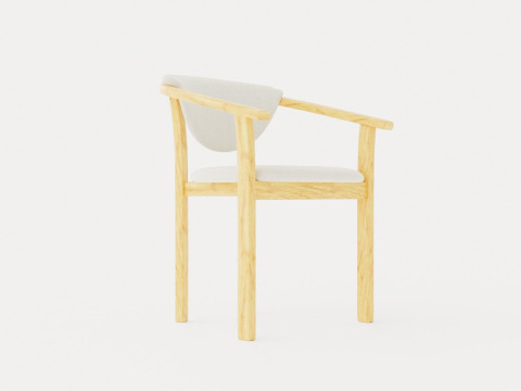 Aden dining chair oiled oak Modelo 3D