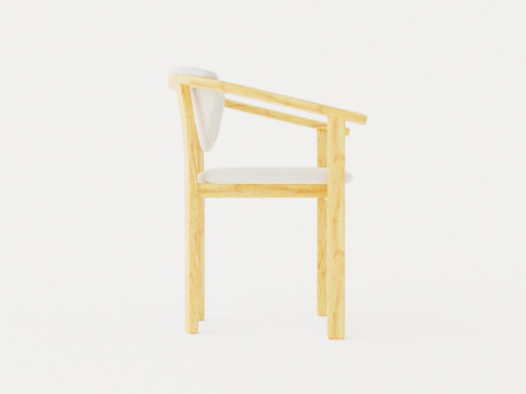 Aden dining chair oiled oak Modelo 3D