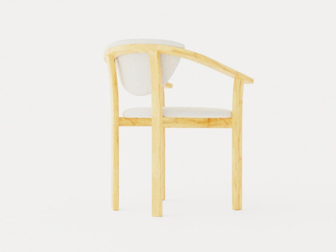 Aden dining chair oiled oak Modelo 3D