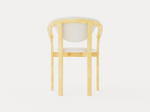 Aden dining chair oiled oak Modelo 3D