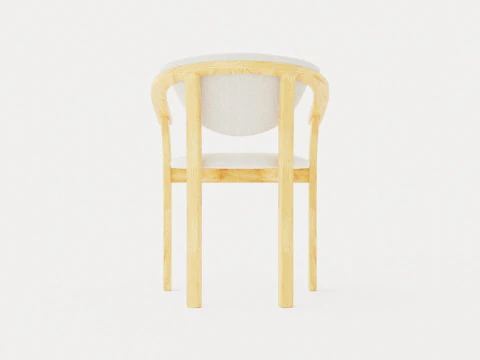 Aden dining chair oiled oak 3D Model