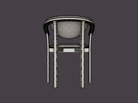 Aden dining chair oiled oak Modelo 3D