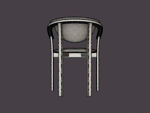 Aden dining chair oiled oak 3D Model