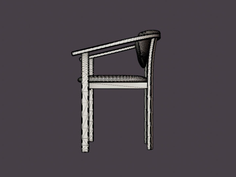 Aden dining chair oiled oak Modelo 3D