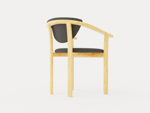 Aden dining chair oiled oak 3D Model