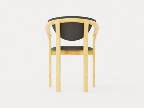 Aden dining chair oiled oak 3D Model