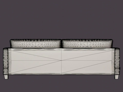 Nevada 3-seater sofa 3D Model