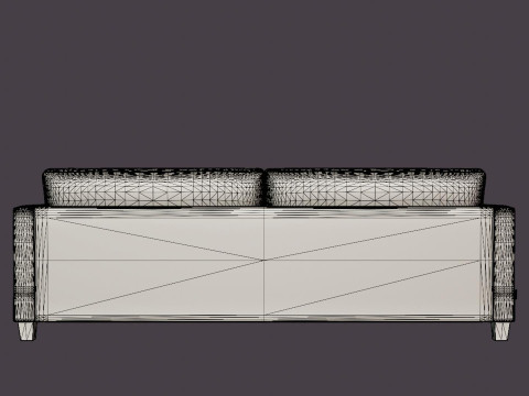 Nevada 3-seater sofa 3D Model