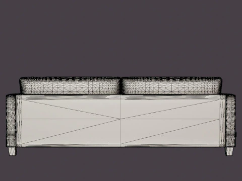 Nevada 3-seater sofa 3D Model