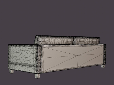 Nevada 3-seater sofa 3D Model