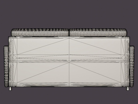 Rhode Island 3-seater sofa 3D Model