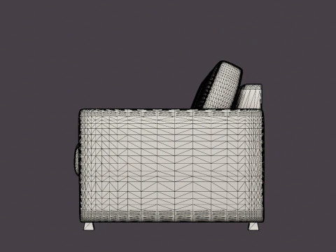Rhode Island 3-seater sofa 3D Model