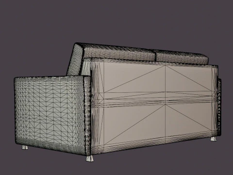 Rhode Island 3-seater sofa 3D Model