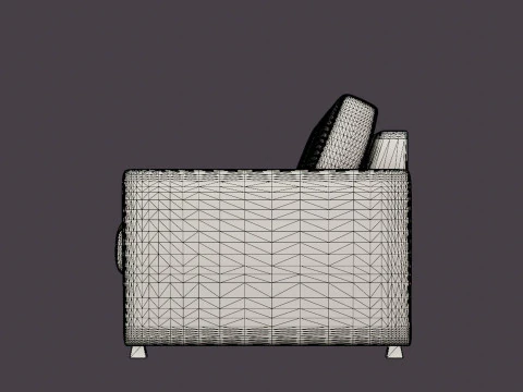 Rhode Island 3-seater sofa 3D Model