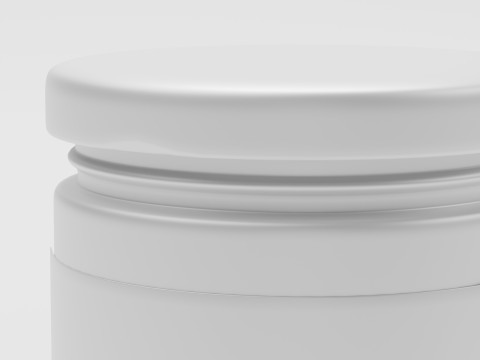 Glass Jar with UV unvrapped label Modèle 3D