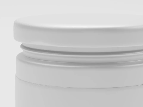 带有 UV 未包装标签的玻璃罐 3D 模型