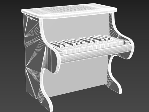 Toy Piano high polygod 3d detailed model Modèle 3D