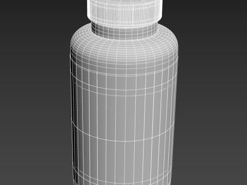 Supplement bottle model 3d - high polygon model Modelo 3D