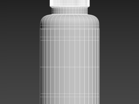 Supplement bottle model 3d - high polygon model Modelo 3D