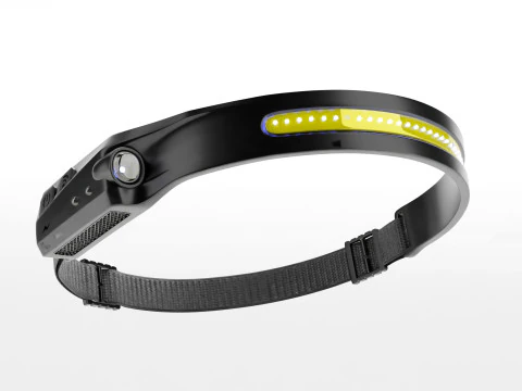 高聚头灯详细逼真 3D 模型