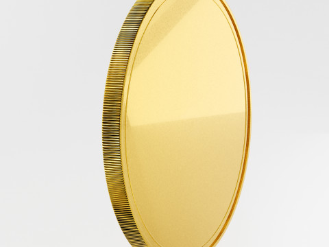 High-Resolution of a Gold Coin Modelo 3D