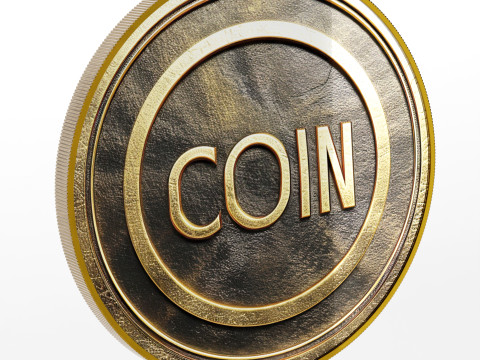 High-Resolution of a Gold Coin Modelo 3D