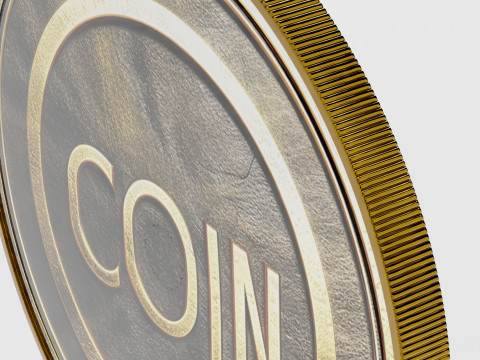 High-Resolution of a Gold Coin Modelo 3D