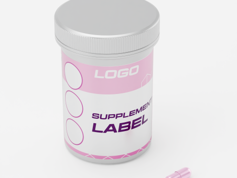 High-Quality 3D Pill Container Model and pill model Modelo 3D