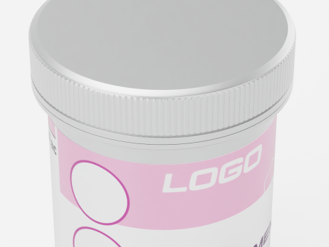High-Quality 3D Pill Container Model and pill model Modelo 3D
