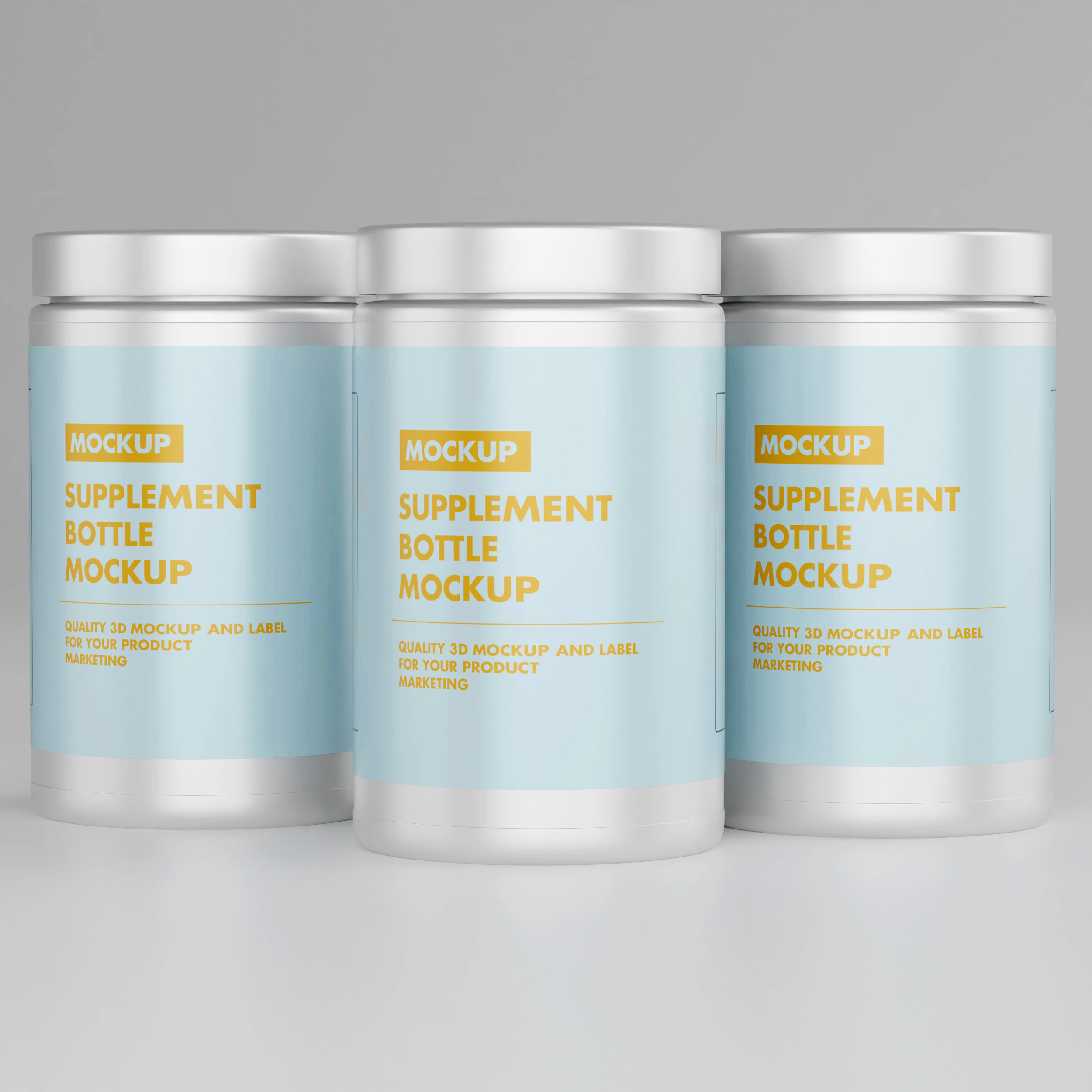 High-Quality 3D Supplements Jar Model 3D Model .c4d .max .obj .3ds .fbx .stl .blend 
