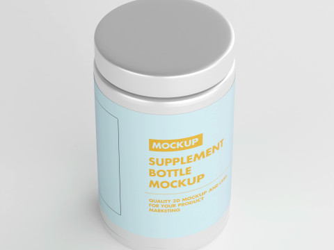 High-Quality 3D Supplements Jar Model 3D 模型