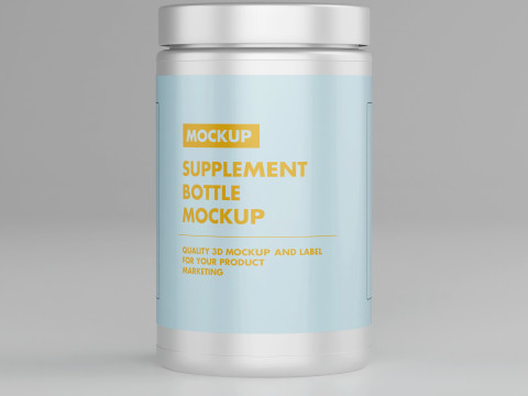 High-Quality 3D Supplements Jar Model 3D 模型