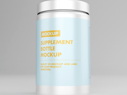 High-Quality 3D Supplements Jar Model 3D 模型