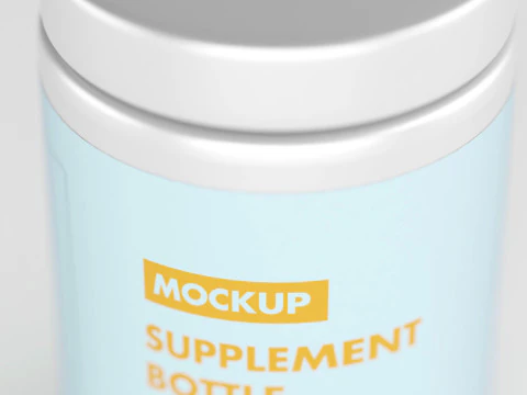 High-Quality 3D Supplements Jar Model 3D Model