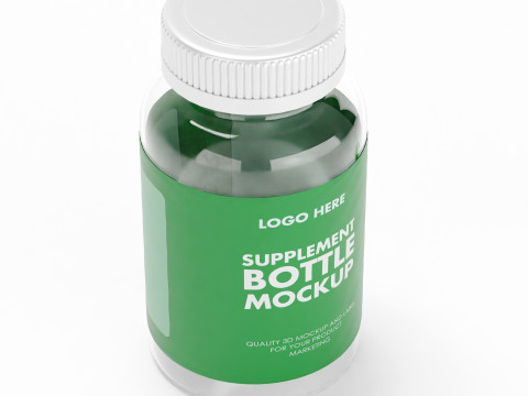 High-Quality 3D supplement Jar Container Model and Gummi model 3D 模型
