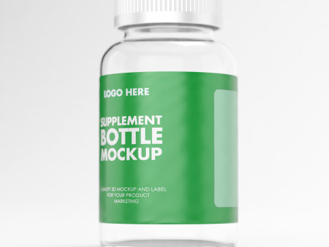 High-Quality 3D supplement Jar Container Model and Gummi model 3D 模型
