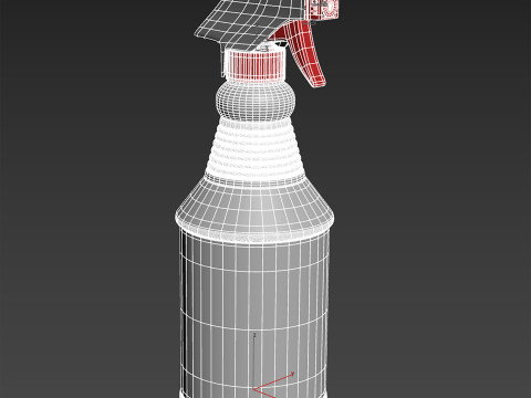 High-Quality 3D Spray Bottle Model Modello 3D
