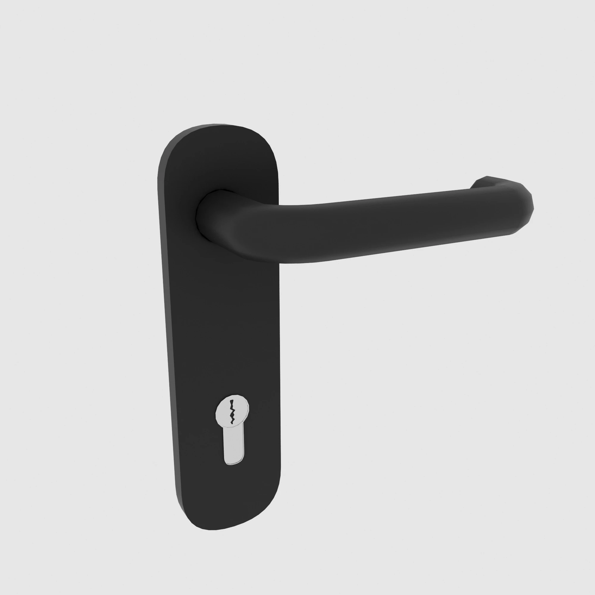 Door handle 3D Model .c4d .max .obj .3ds .fbx .stl .blend 