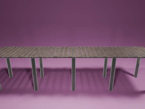 Bridge in lake v2 3D 模型