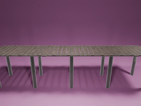Bridge in lake v2 3D Model