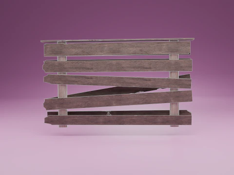Bridge in lake v2 3D Model