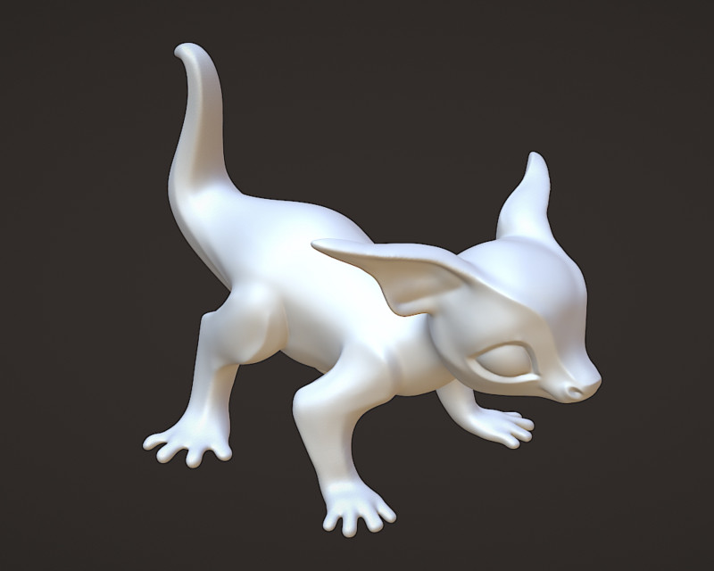 Small cute lizard dragon character for 3D printing 3Dプリントモデル .c4d .max .obj .3ds .fbx .stl .blend